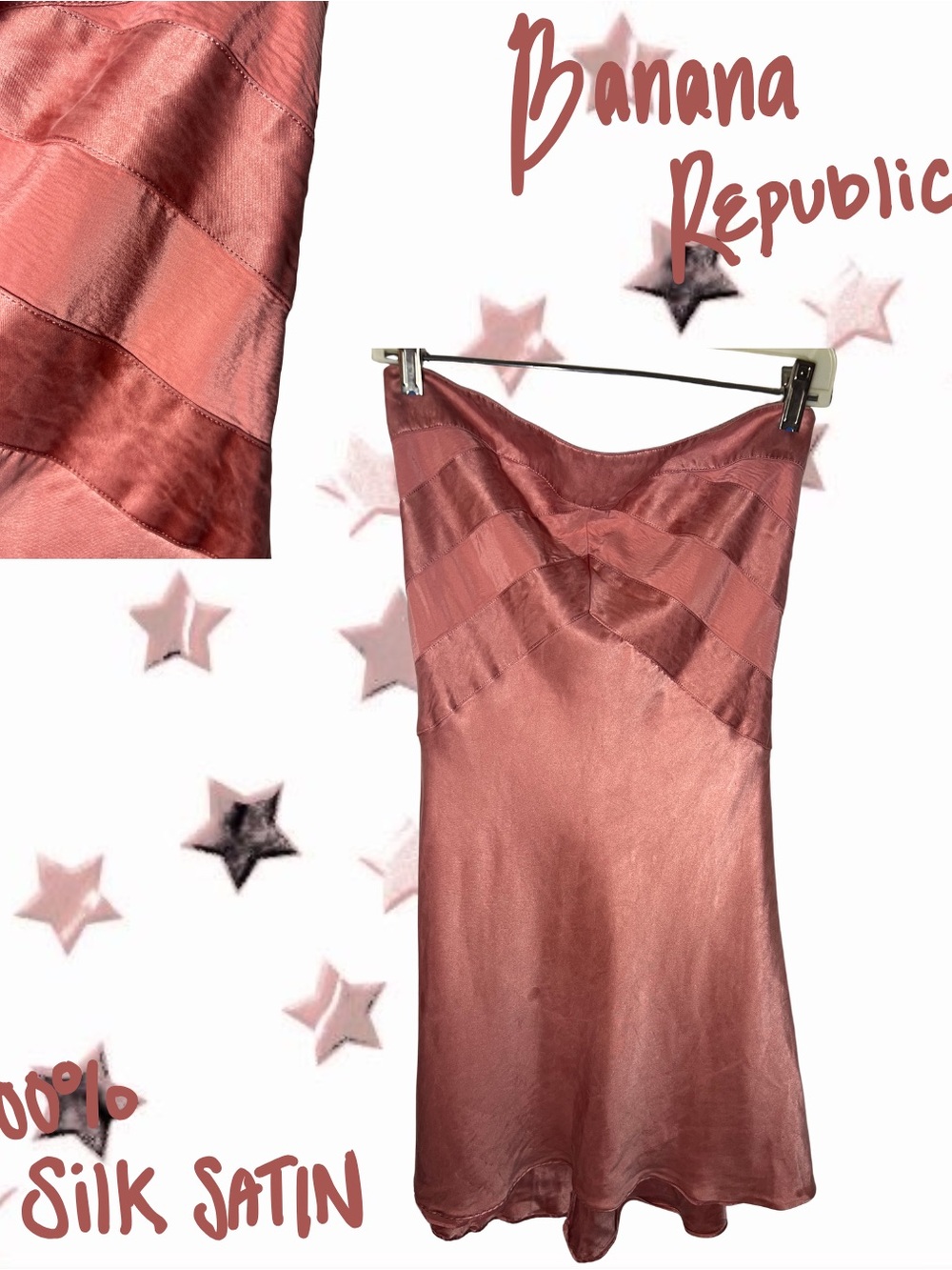 Banana Republic Satin Slip Dress in Coral Pink